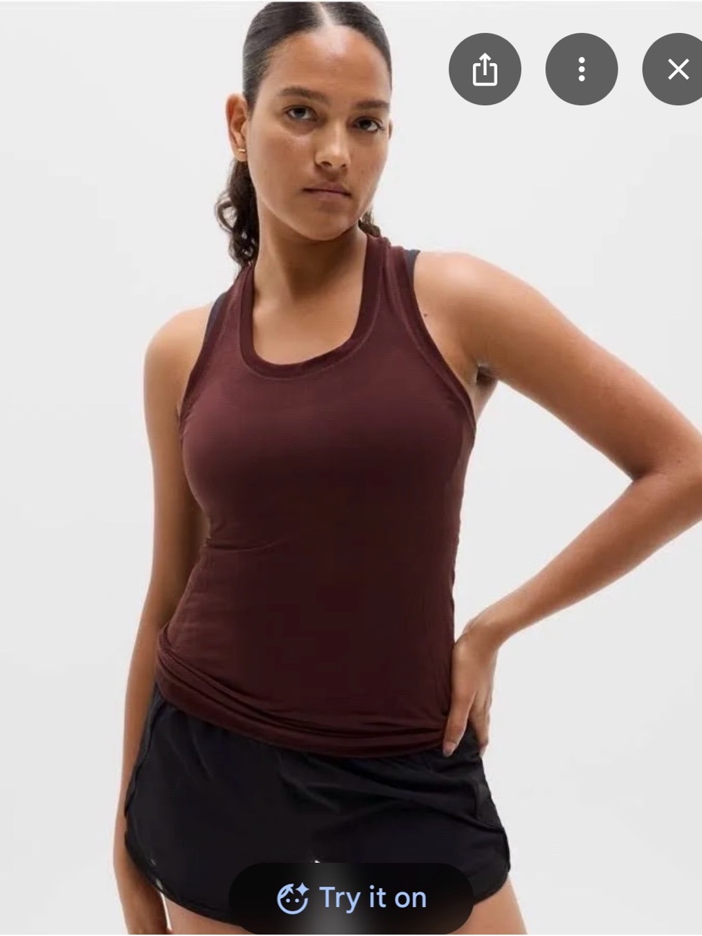 Athleta Burgundy Momentum Seamless Tank